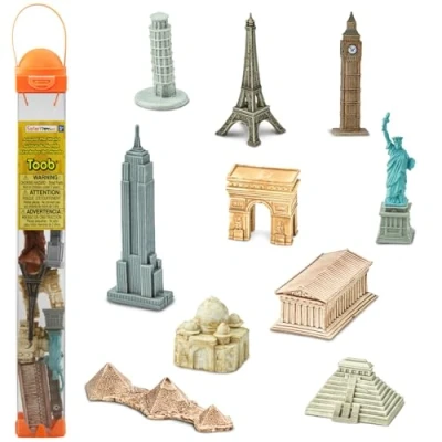 Imagen de Safari Ltd. 10 Figuras en Miniatura de Todo el Mundo Monumentos No Tóxicos y Libres BPA Adecuados para Niños 3 años adelante