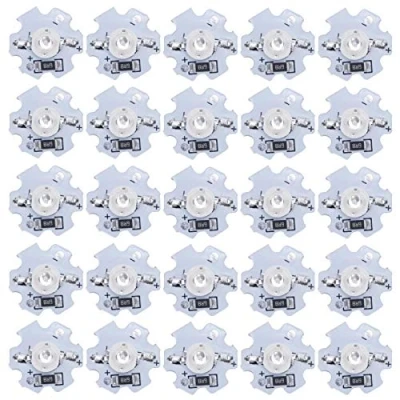 Imagen de Garosa 25 piezas de cuentas lámpara LED 5V chips 200LM 1W SMD alta potencia bombilla luz chip para exposición estudio en el hogar Foodlight (Luz azul 455460NM)