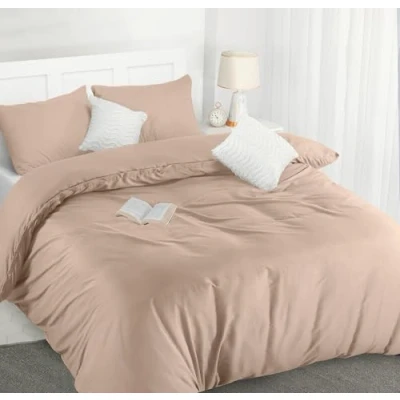 Imagen de Utopia Bedding Funda Nordica Cama 150 Microfibra Juego de Edredon 230x220 cm y 2 Fundas Almohada 50x75 (Beige)