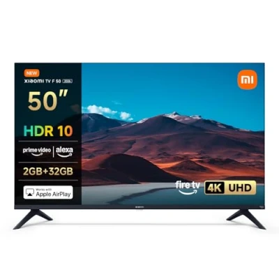Imagen de Xiaomi TV F 50 2026, Pulgadas (127 cm), Smart 4K UHD, Fire, HDR, MEMC, Modo Game Boost 120 Hz, Control por Voz con Alexa, 2GB+32GB, Compatible Apple AirPlay, Color Negro