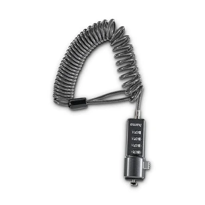 Imagen de Hama Combination Lock For Netbooks, 4 Digits, Anthracite Accesorio Para Portátil