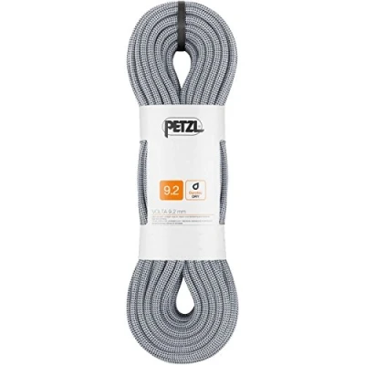 Imagen de PETZL Corde Volta 9,2mm x 50m Negro Cuerda, Unisex, Grey, 9.2 mm 50 m