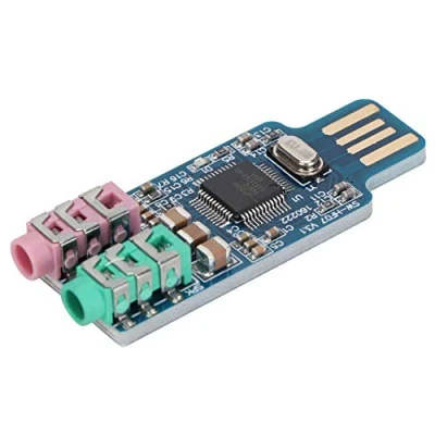 Imagen de Tarjeta de Sonido Externa, USB Sin Controlador Cm108 Adaptador Audio Externo para Computadora Portátil