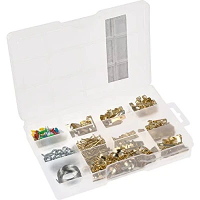 Imagen de Connex DP8500115 Surtido de ganchos para fotos y accesorios en el juego, preordenados una práctica caja plástico, uso universal, colgador marcos fotos, surtidos,