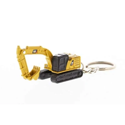 Imagen de Diecast Masters 85981 Caterpillar tracked excavator 320 como llavero, detallado vehículo de construcción CAT metal, aprox. 3,5 x 2 cm, apto a partir 14 años