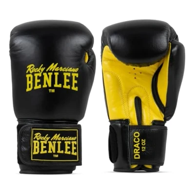 Imagen de BENLEE Rocky Marciano Draco Camiseta, Unisex Adulto, Negro/Amarillo, 340 g