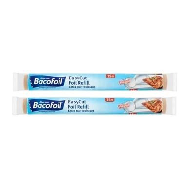 Imagen de EasyCut Rollo de recambio papel aluminio extra resistente al calor, perfecto para asar a la parrilla, hornear, congelar, 30 cm x 15 m