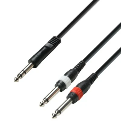 Imagen de Adam Hall Cables 3 STAR YVPP 0600 Cable de Audio Jack 6,3 mm estéreo a 2 Jacks mono 6 m