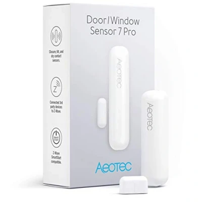 Imagen de AEOTEC ZWA012 C, Z Wave Plus habilitado 3 1, Requiere concentrador Zwave, Gen 7, Blanco (Sensor de Puerta/Ventana 7 Pro)
