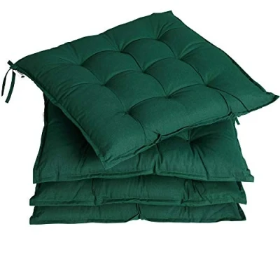Imagen de Detex 4X Cojines para Sillas Cozy Verde 41x37x5 Almohadones Asiento Viscoelásticas Cojín Exterior Lavable