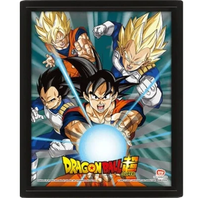 Imagen de Pyramid Marco lenticular 3D Dragon Ball Z Power of Saiyans Efecto de movimiento y profundidad Decoración Premium con licencia oficial 25,5 x 20,5 cm negro/multicolor