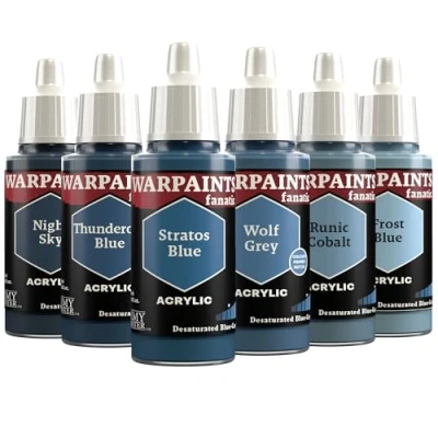 Imagen de The Army Painter, Warpaints Fanatic Flexible Triad: Desaturated Blue Greys 6 x 18 ml Pinturas Acrilicas, Azul Desaturado Pintura Miniatura para D&amp;D miniatures &amp; Warhammer Figuras