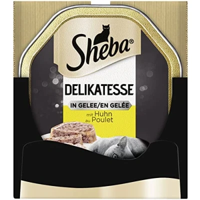 Imagen de Sheba Comida para Gatos, guiso salteado con gelatina y Pollos, 22 Cuencos, 2 x 11 85 g