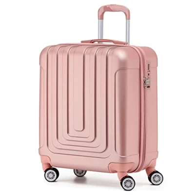 Imagen de Flight Knight Premium Lightweight Suitcase Built In Side Lock 8 Spinner Wheels ABS Hard Shell Check Highly Durable Luggage Medium 67x45x26cm