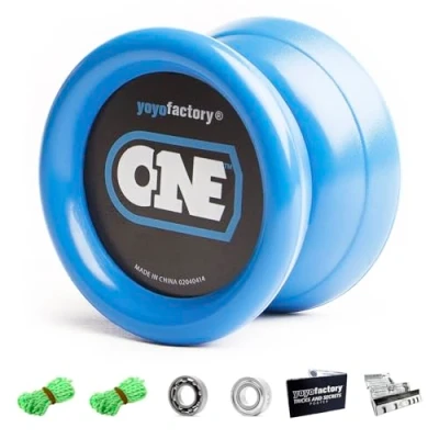 Imagen de YoyoFactory One yo Azul (De Principiante a Profesional, Cuerda e Instrucciones Incluidas)