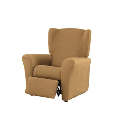 Imagen de Estoralis Berta Funda Sillón de Diseño Moderno Tejido Elástico Beige para Relax (de 70 a 90 cm.) Máxima Adaptabilidad Todo Tipo Sillones