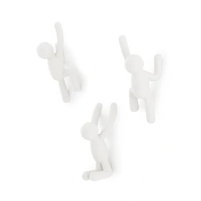Imagen de Umbra Buddy Ganchos de pared, juego 3, Blanco