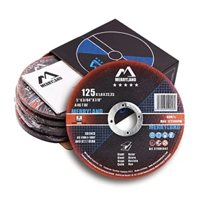 Imagen de Merryland Disco de Corte 125 Metal para Amoladora Angular, X 1,0 22,23 mm 25 Piezas, Acero Hierro, Experto Line E11081042