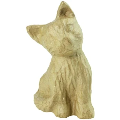 Imagen de Clairefontaine ES Décopatch SA176O Un support en papier brun mâché 13x14x15,5 cm, Chaton