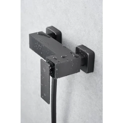 Imagen de MICE Grifería Monomando de Ducha hecha latón Juego Grifo y Alcachofa para ducha, Mezclador con Mano Black Gun Metal BDP048 5BGM