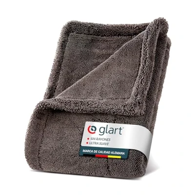 Imagen de Glart 44TW6 Twist Toalla Secado de Auto XXL Microfibra Extra Absorbente para sin Rayas Antes del Pulido Auto, 60x40cm, Antracita