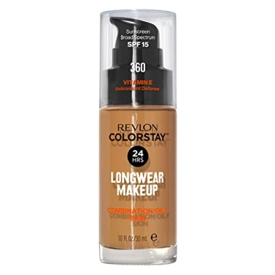 Imagen de Colorstay Makeup SPF 15 Combination/Oily # 360 Golden Caramel Revlon for Women 1 oz Foundation