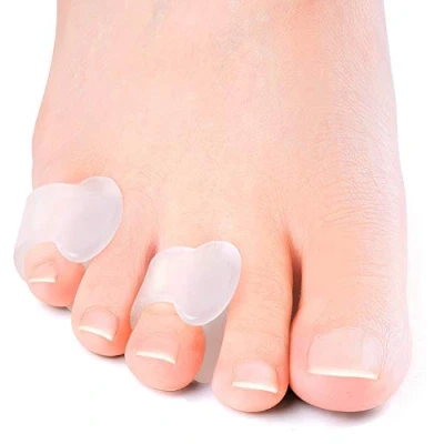 Imagen de Welnove Separador de Gel para Dedos del Pie, Espaciadores Meñiques, Cojines Pequeños, Mangas Pequeños Prevenir el Frote y Reducir la Presión (Transparente)