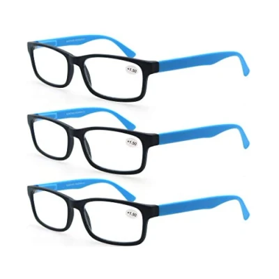 Imagen de MODFANS Pack de 3 Gafas Lectura 2.5/Gafas para Presbicia Hombres/Mujeres,Buena Vision Ligeras Comodas,Vista Cerca/Vista Cansada,Colores Azul