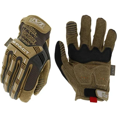 Imagen de Mechanix Wear: M Pact guantes de trabajo con ajuste seguro, protección contra impactos y absorción vibraciones, seguridad para hombres (marrón, XL)