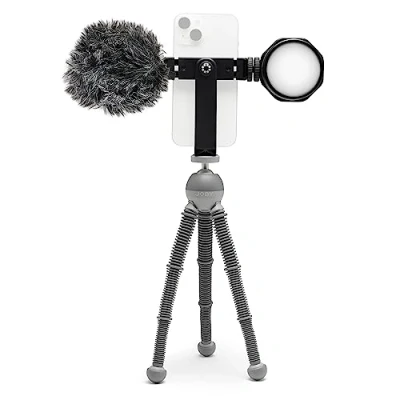 Imagen de JOBY Beamo Reel Creator Kit Trípode Flexible con Soporte para Teléfono GripTight 360, Wavo Mobile y Smartphone, Cámara Compacta sin Espejo (JB01862 BWW)
