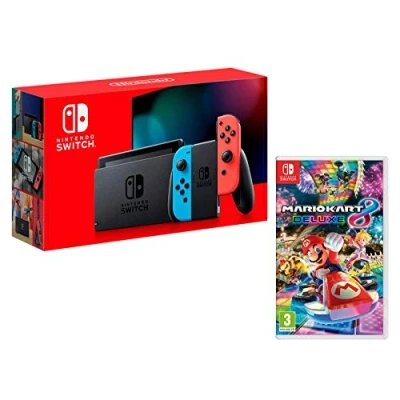 Imagen de Nintendo Switch Consola Rojo Neón/Azul neón 32 GB + Mario Kart 8 Deluxe