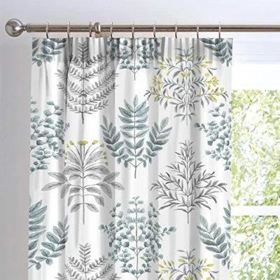 Imagen de Dreams &amp; Drapes Emily Par de Cortinas Plisadas 168 cm Ancho x 183 caída (168 cm) en Color Huevo Pato