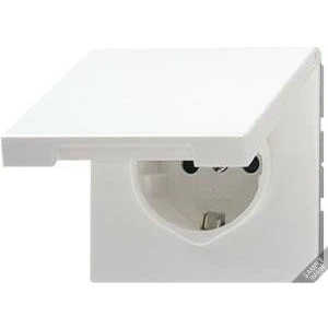 Imagen de Jung 1520 KIKL LG Toma de Corriente Schuko, 16 A, 250 V, con protección táctil y Tapa, Serie LS, Color Gris Claro