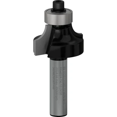 Imagen de Bosch Professional 2 608 628 340 Fresas para redondear 8 mm, R1 6 L 13,2 G 53 mm (pack de 1), Negro, Acero Inoxidable