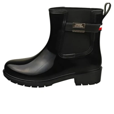 Imagen de Tommy Hilfiger Belted Cleat RAIN Botas de agua, Mujer, Talla: 38, Black Zapatos