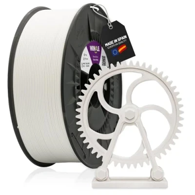 Imagen de WINKLE Filamento ABS Blanco Glaciar Impresora 3D 1,75mm 250g Duradero de Alta Resistencia Bobina