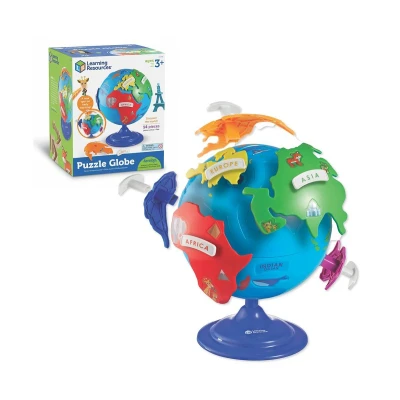 Imagen de Learning Resources globo terráqueo y puzle, mi primer terráqueo, bola del mundo interactiva para niños, mapa montessori, regalos niños de 6 8 años, niñas
