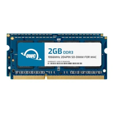 Imagen de OWC 4.0 GB (2X 2GB) PC8500 DDR3 1066 MHz 204 pin Memory Upgrade Kit para MacBook Pro, MacBook, Mac Mini e iMac, (8566DDR3S4GP)
