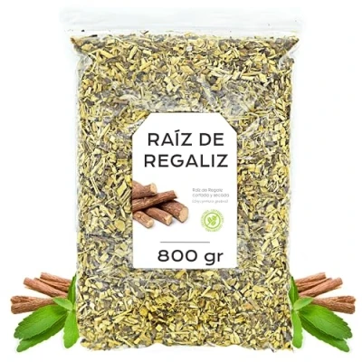 Imagen de Infusión Regaliz 800 gr Té de Raíz Cortada para Propiedades Naturales Hierbas (800 gr)
