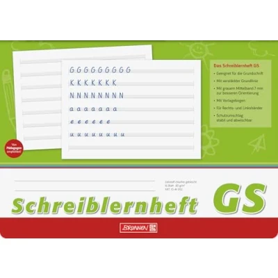 Imagen de Brunnen Cuaderno de caligrafía 1044002 (GS, A4, horizontal, línea GS, 16 hojas)