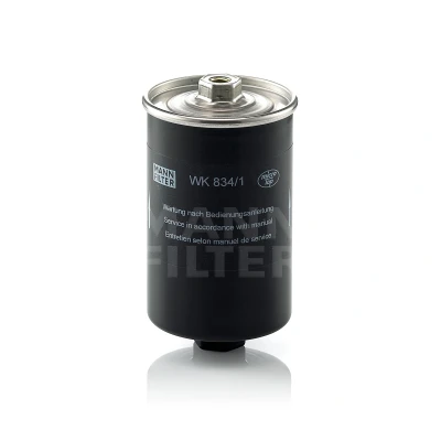 Imagen de MANN FILTER WK 834/1 Filtro Combustible de tubería AUDI: 100 C4 Avant, Berlina, 90 B3, VOLKSWAGEN: GOLF 2, 1 Cabriolet, Scirocco II
