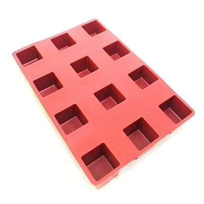 Imagen de Maé Innovation Molde de silicona cuadrado, 40 x 60 cm, 24 cubos 5 4,9 bordes rectos, antideslizante, fabricado en Francia