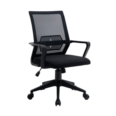 Imagen de Vinsetto Silla de Oficina Ergonómica Escritorio Giratoria para Adolescentes Ajustable en Altura con Reposabrazos y Soporte Lumbar Tejido Transpirable 61x58,5x89 99 cm Negro