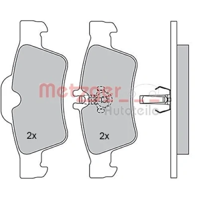 Imagen de METZGER 1170049 Juego de pastillas freno Eje trasero excl. contacto avisador desgaste Chapa antichirridos MERCEDES BENZ: SL Cabrio