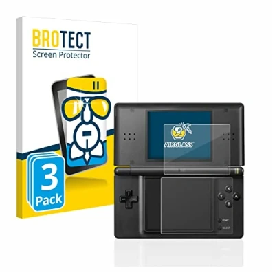 Imagen de BROTECT Protector Pantalla Cristal para Nintendo DS LITE Vidrio (3 Unidades) [Dureza 9H, Anti Arañazos]