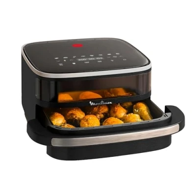 Imagen de Moulinex Easy Fry, Freidora de Aire, Superficie XL, Cesta Espaciosa, Doble Resistencia, Diseño Compacto, Tecnología Extra Crisp, Ventana Visualización, AL4018F0