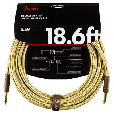 Imagen de Fender 099 0820 081 Cable de instrumentos la serie Deluxe, 18.6 &#039;, STR / STR, Tweed