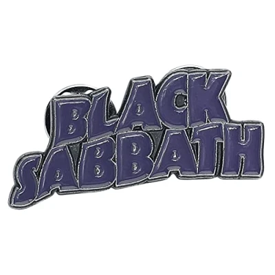 Imagen de Black Sabbath Purple Wavy Logo Unisex Pin Lila, Aleación de Zinc,
