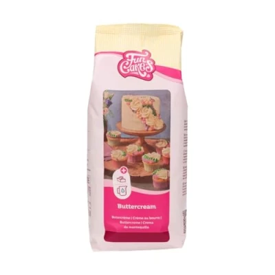 Imagen de FunCakes Preparado Crema de Mantequilla: Fácil Usar, Cremosa, Perfecta para la Decoración Tartas, Cubrir y Rellenar Cupcakes, Halal. 1 Kg. 1000 g
