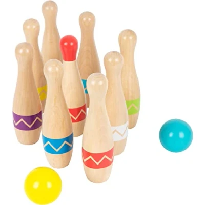 Imagen de 11912 Juego de Bolos Active, small foot, Madera cert. FSC® 100%, Interior y Exterior, a Partir 3 años Edad.